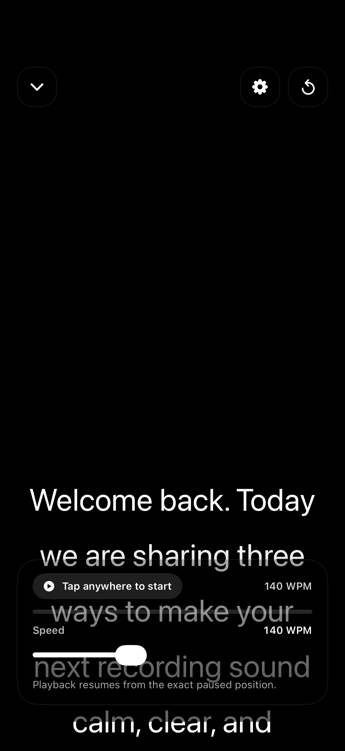 Lector teleprompter on iPad